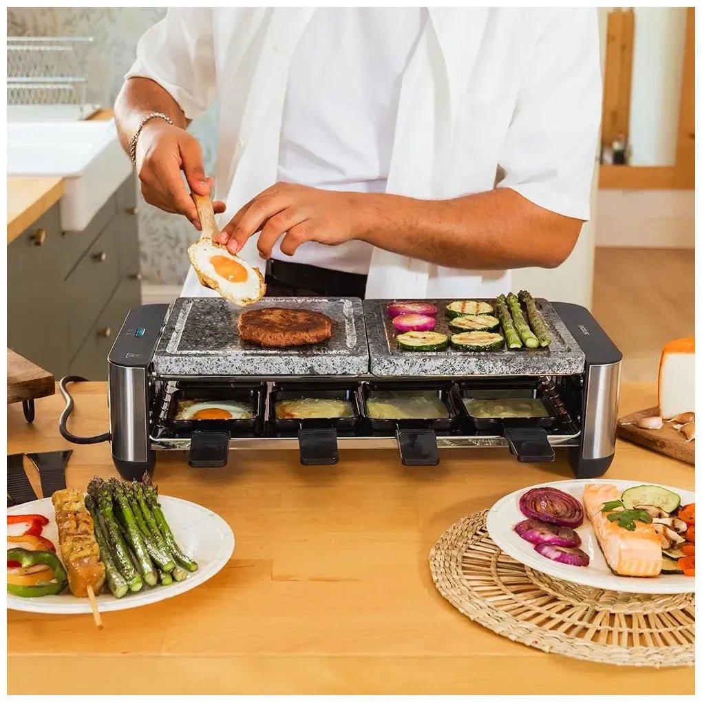 cecotec_03226_máquina_de_raclette_1400w_para_8_personas_con_grill_y_placa_de_piedra_natural_4