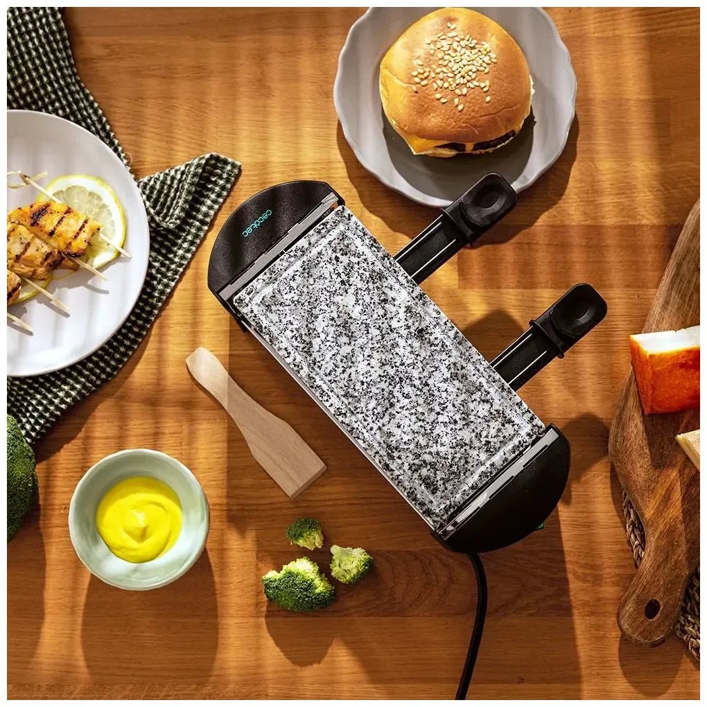 cecotec_03273_máquina_de_raclette_compacta_para_2_personas_con_placa_de_piedra_y_accesorios_4