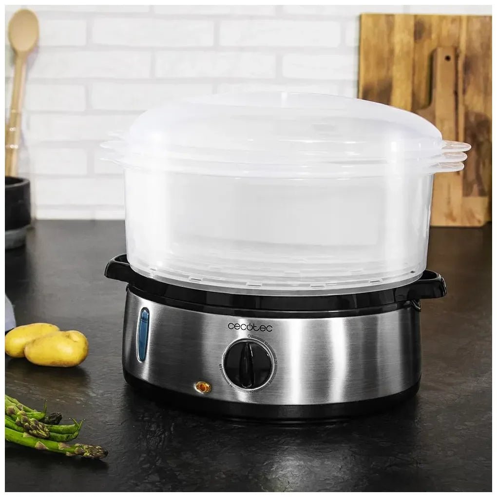 cecotec_04109_vaporera_eléctrica_inox_800w:_cocina_saludable_con_temporizador_y_accesorios_3