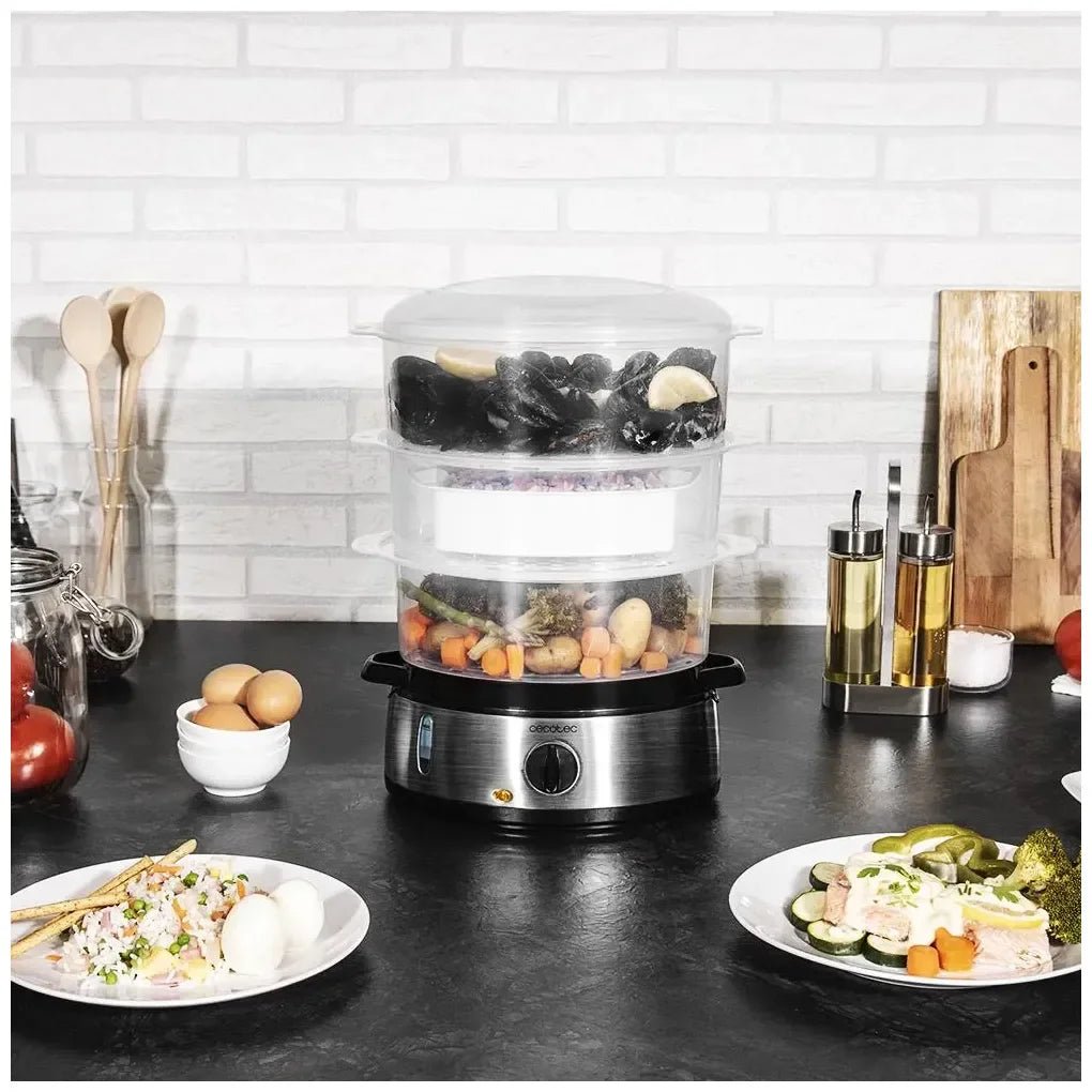 cecotec_04109_vaporera_eléctrica_inox_800w:_cocina_saludable_con_temporizador_y_accesorios_4