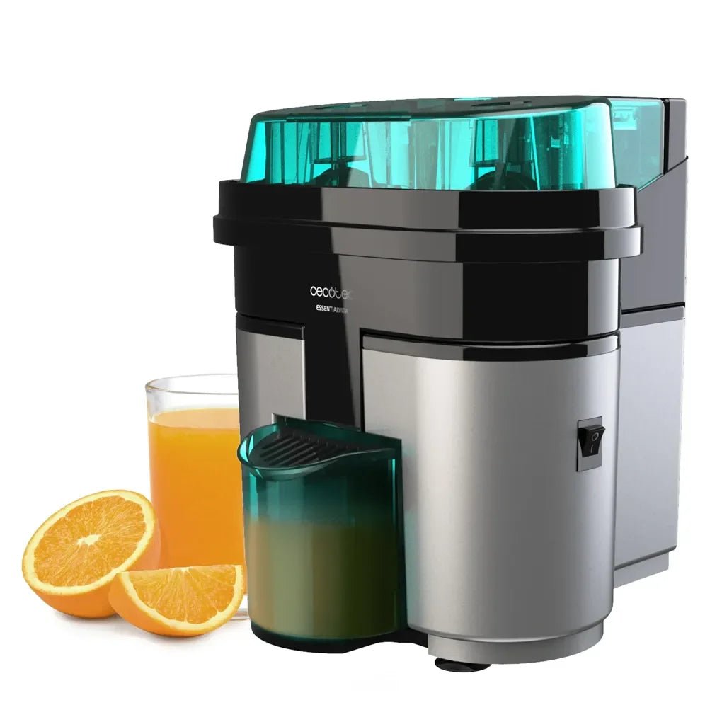 cecotec_04146_exprimidor_eléctrico_90w_essentialvita_twice_black:_doble_cabezal_y_filtro_pulpa_1