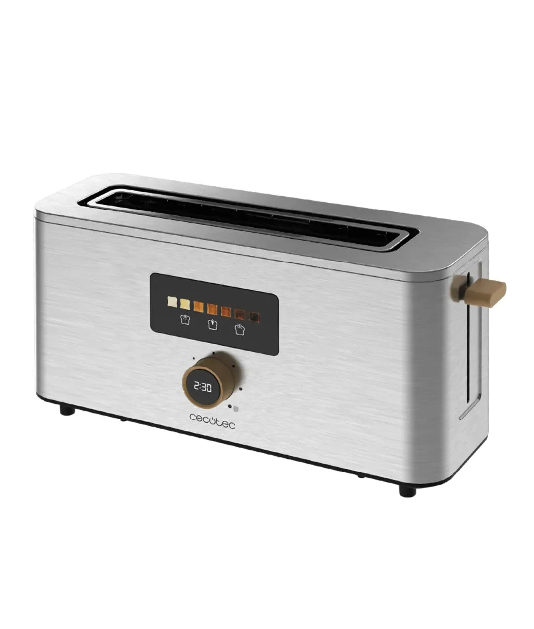 cecotec_04845_tostador_touch&toast_extra:_control_táctil__1000w__acero_inoxidable_y_ranura_larga_0