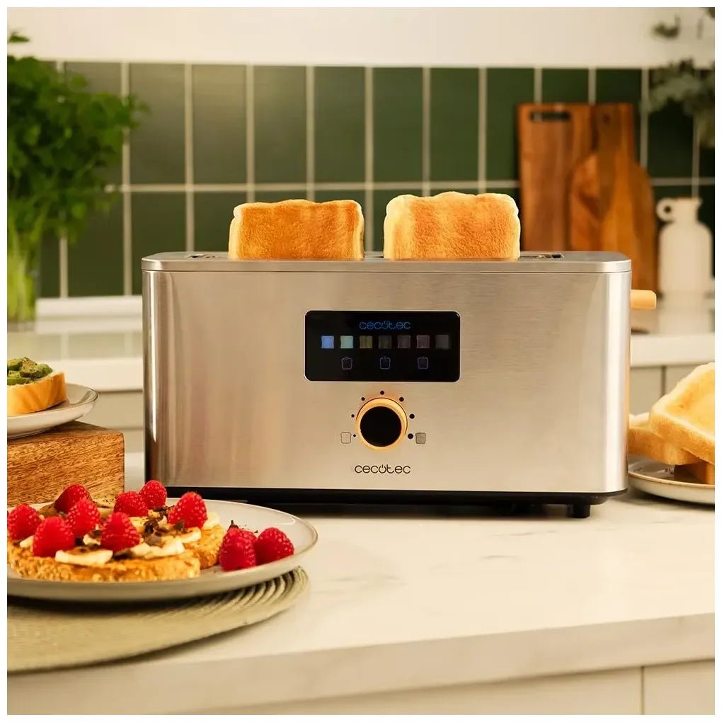cecotec_04845_tostador_touch&toast_extra:_control_táctil__1000w__acero_inoxidable_y_ranura_larga_9
