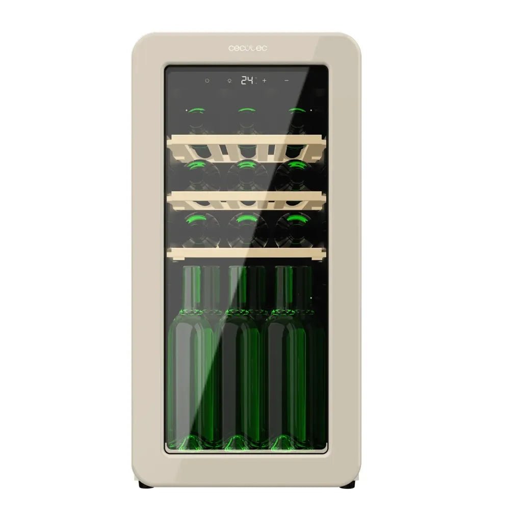 cecotec_a01_eu01_100462_vinoteca_retro_beige_para_18_botellas_con_control_led_y_tecnología_nofrost_0