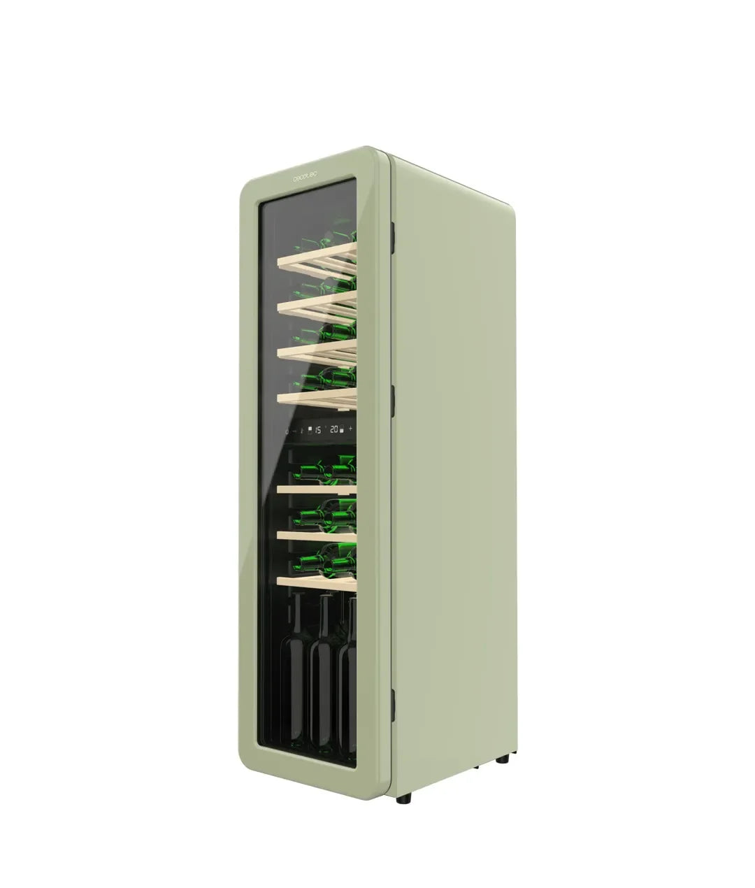 cecotec_a01_eu01_100510_vinoteca_retro_verde_dual_zone_para_30_botellas_con_tecnología_nofrost_y_led_0
