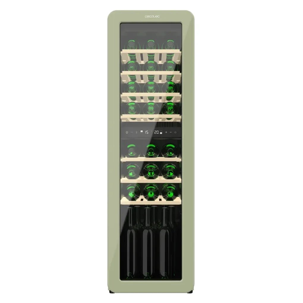 cecotec_a01_eu01_100510_vinoteca_retro_verde_dual_zone_para_30_botellas_con_tecnología_nofrost_y_led_1