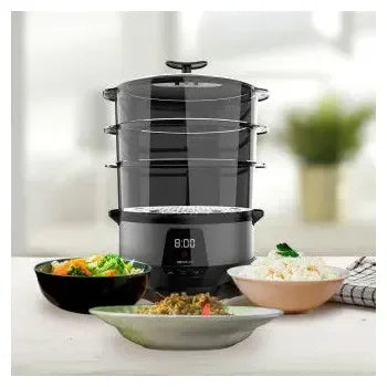 vaporera_eléctrica_de_diseño_en_acero_inoxidable_con_3_recipientes_y_tiempo_ajustable_vapovita_3000_pro_cecotec_3