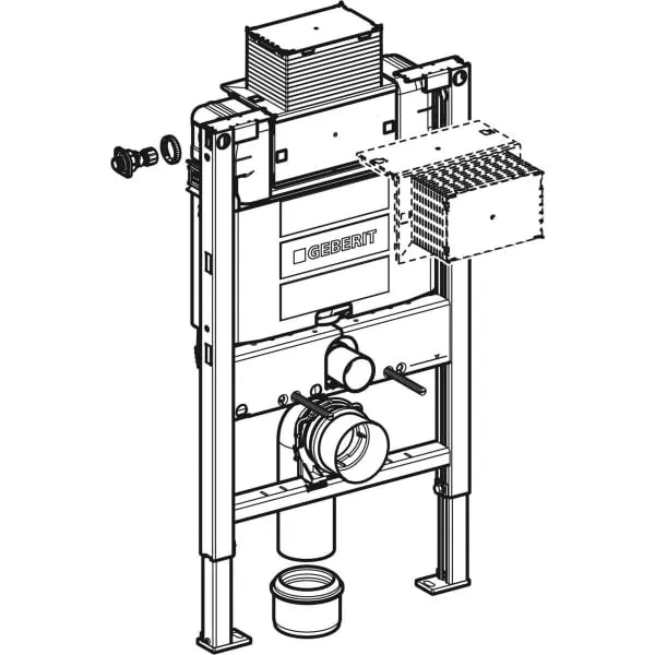 Cisterna empotrada Omega 12 cm para pared de obra de 82 cm de altura mínima o pared ligera Duofix de Geberit