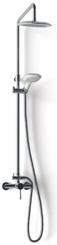 Columna de ducha extensible de 132 cm de latón con un acabado en color cromo Carola Kassandra
