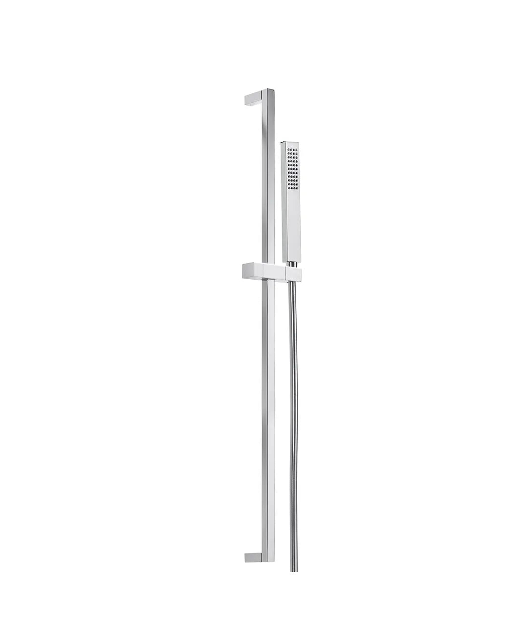 Columna de ducha de latón con acabado cromado Kit de ducha y barra deslizante vertical Cuadro-Slim TRES 0