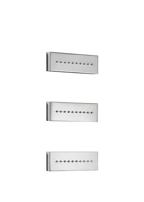 Conjunto de jets de hidromasajes de ducha para murales con acabado cromado Tres 0