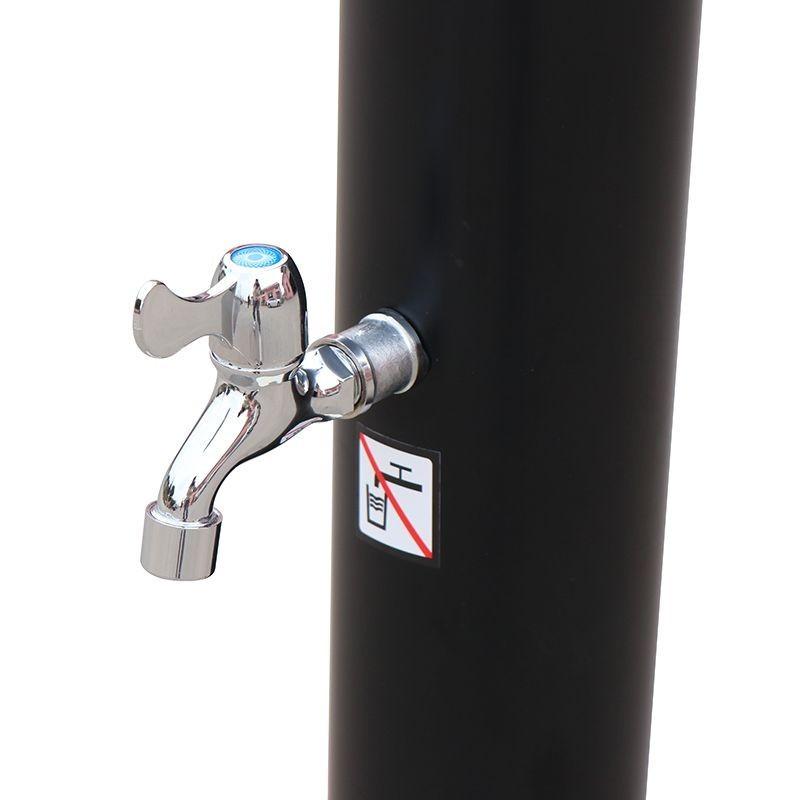 Ducha exterior solar de 18 litros con tubo curvo y agua fría y caliente de Valaz 2
