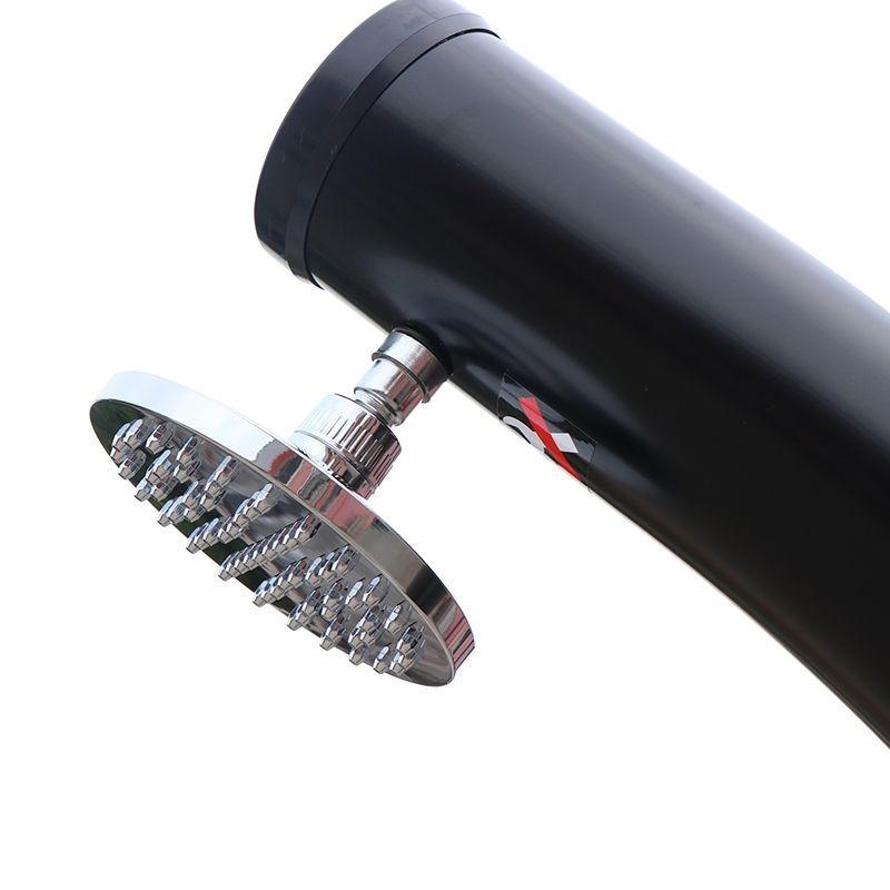 Ducha exterior solar de 18 litros con tubo curvo y agua fría y caliente de Valaz 4