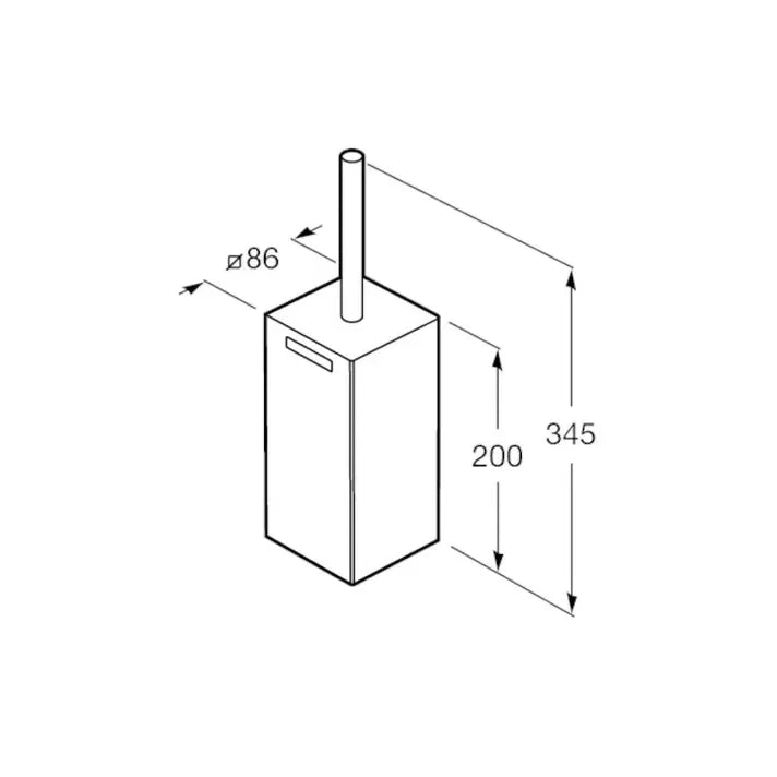 ROCA RUBIK A816852001 Escobillero de suelo hecho para cuarto de baño de 8,6 cm de color blanco - MerkiMarket