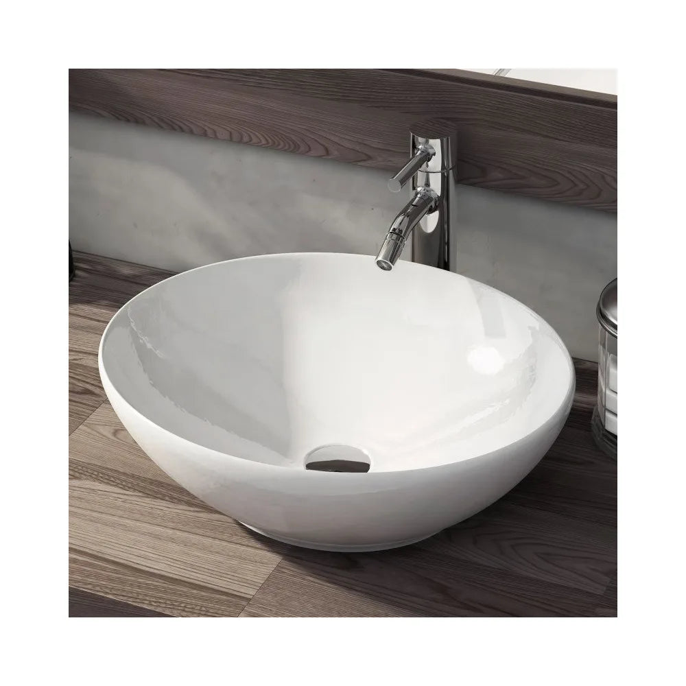 Lavabo Sobre Encimera Design Fossil Natura Blanco Brillo - Vista 1