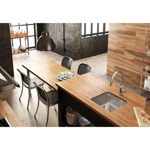 ROCA LISBOA A870M10400 Fregadero para bajo encimera hecho en acero inoxidable de 43 cm con diseño de una cubeta - MerkiMarket