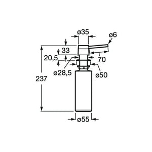 ROCA LISBOA A870M10400 Fregadero para bajo encimera hecho en acero inoxidable de 43 cm con diseño de una cubeta - MerkiMarket
