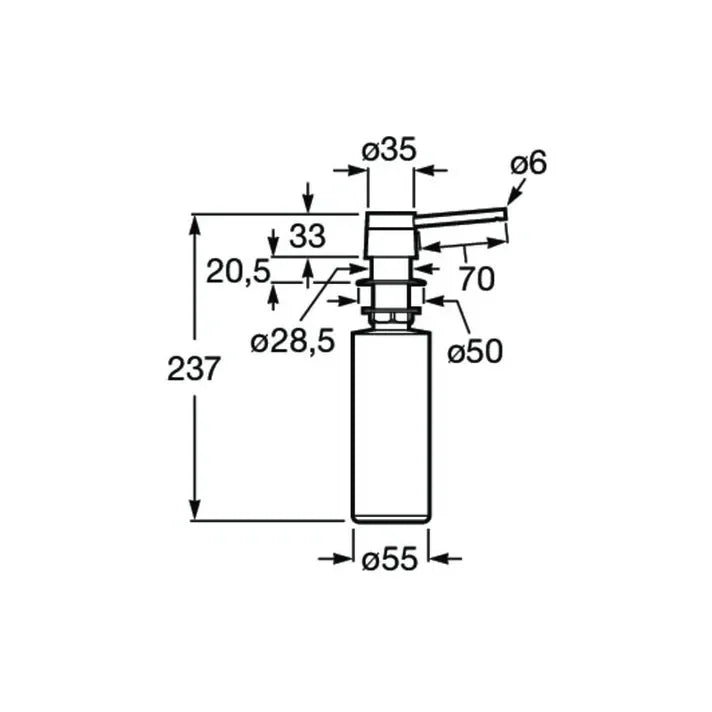 ROCA LISBOA A870M10400 Fregadero para bajo encimera hecho en acero inoxidable de 43 cm con diseño de una cubeta - MerkiMarket