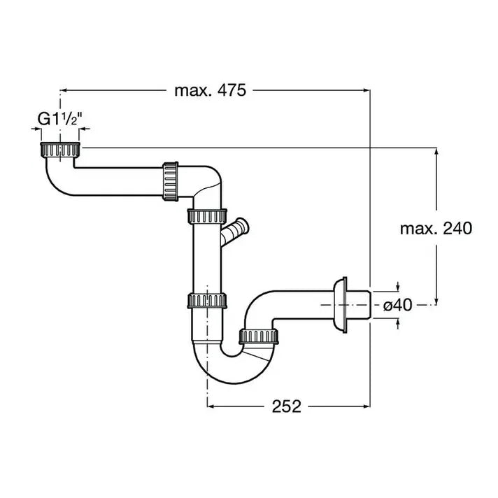 ROCA LISBOA A870M10400 Fregadero para bajo encimera hecho en acero inoxidable de 43 cm con diseño de una cubeta - MerkiMarket