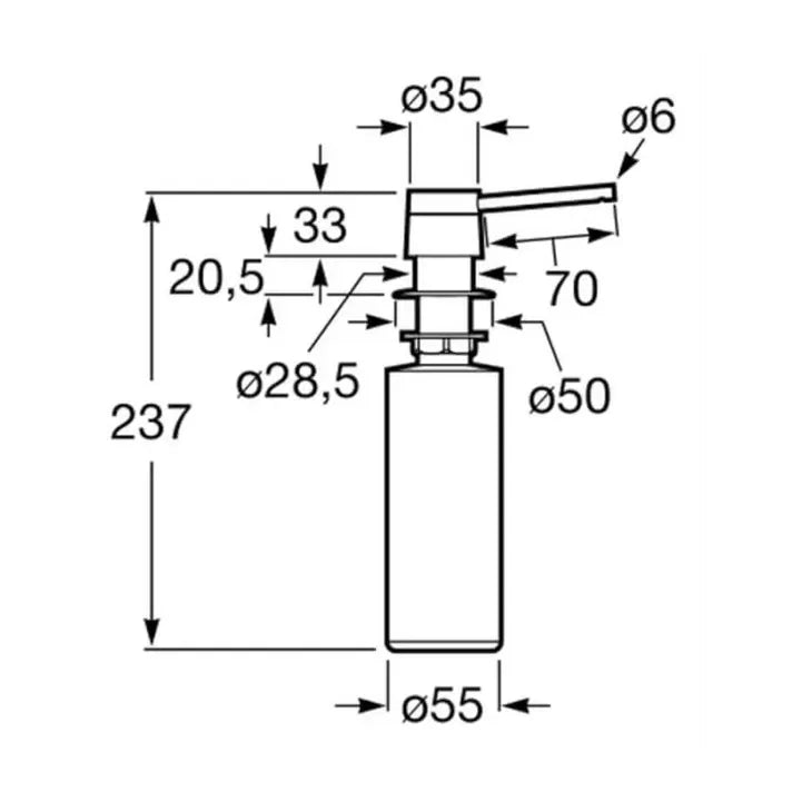 ROCA ROMA A870P10700 Fregadero de acero inoxidable de una cubeta de 70 cm con desagüe y válvula - MerkiMarket