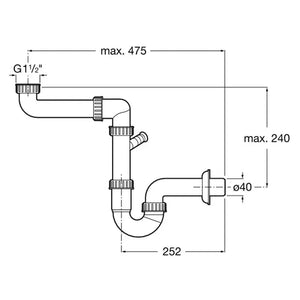 Roca E Fregadero de una cubeta con escurridor en lateral derecho y medidas de 80x50cm - MerkiMarket