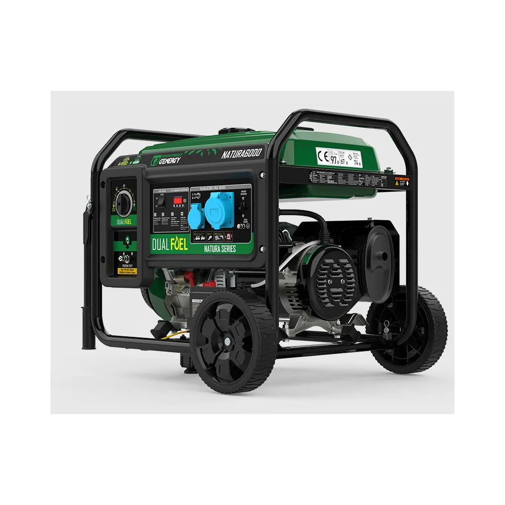 Generador Eléctrico a Gasolina Monofásico 5500 W Doble Combustible Genergy - Vista 2