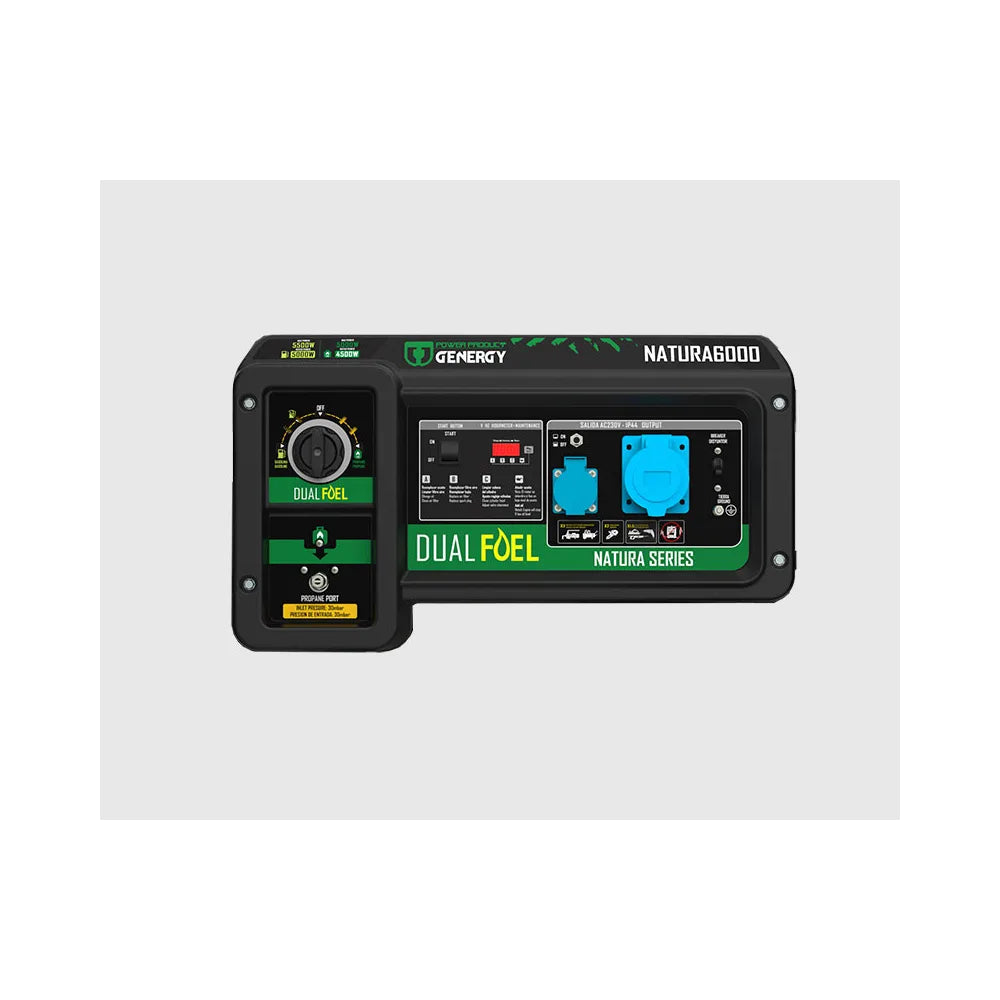 Generador Eléctrico a Gasolina Monofásico 5500 W Doble Combustible Genergy - Vista 6