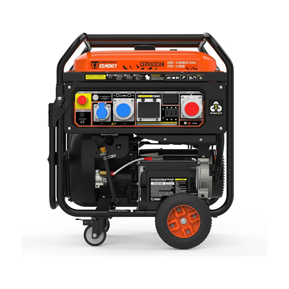 Generador Eléctrico a Gasolina Insonorizado Trifásico 11 KW Cervascan Genergy - Vista 2