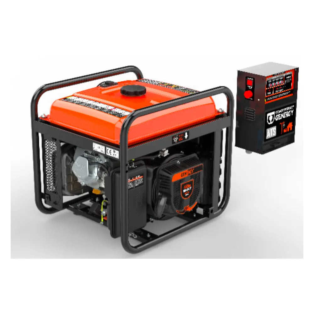 Generador Eléctrico a Gasolina Inverter con ATS Monofásico 7500W Creta Genergy - Vista 1