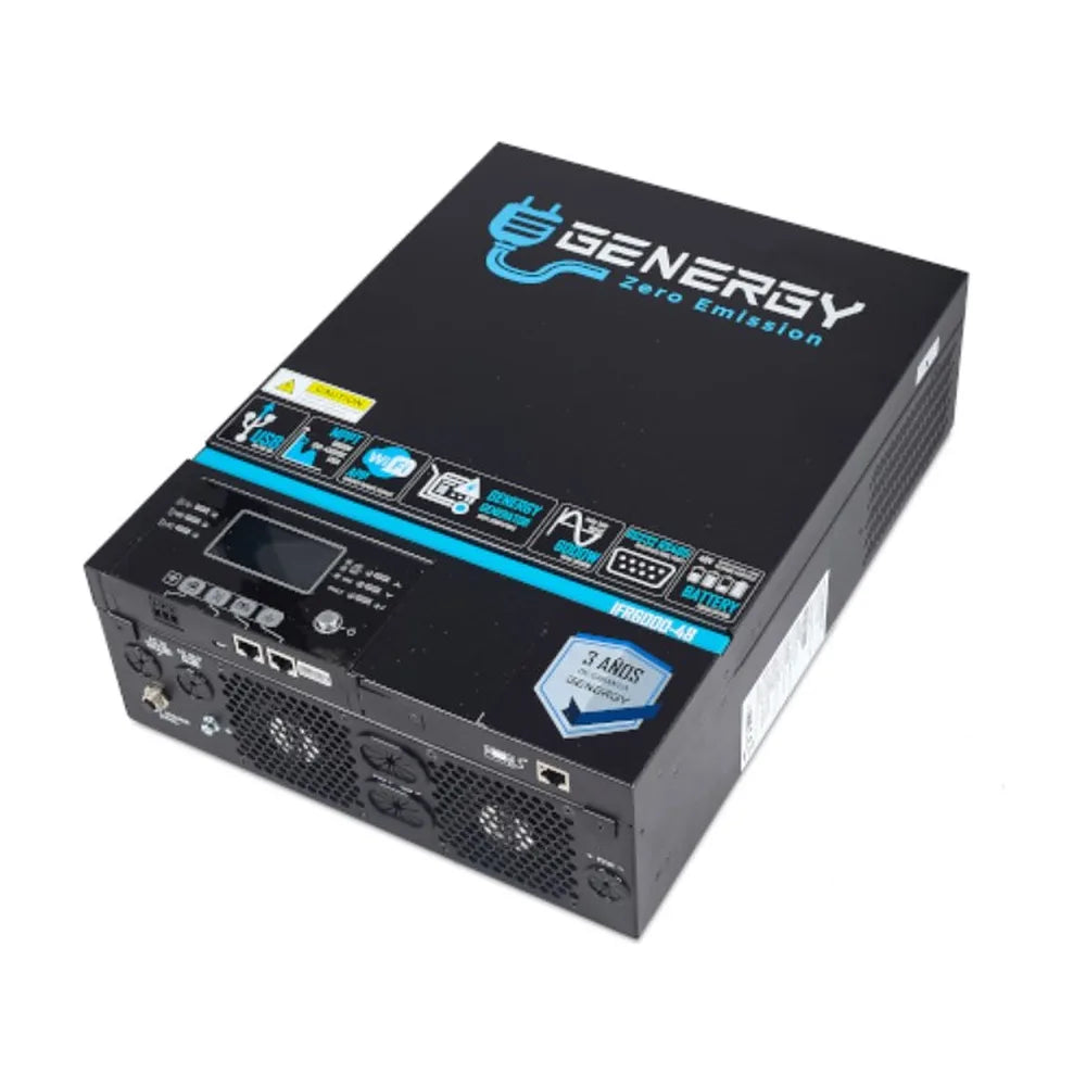 Generador Eléctrico a Gasolina Inverter Apoyo Solar Insonorizado Monofásico 7500 W Creta Genergy - Vista 3