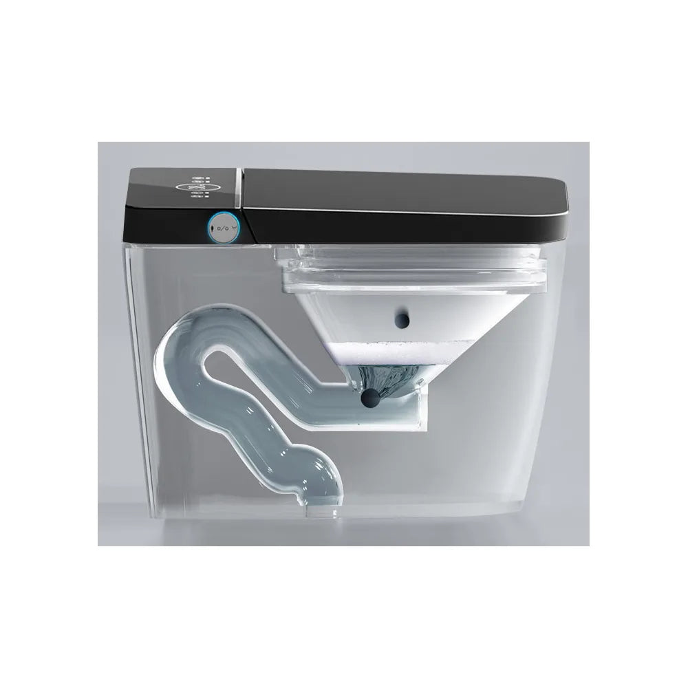 Inodoro Japonés Inteligente con sensor automático fabricado en cerámica blanca Ovian Plus Nashi - Vista 10