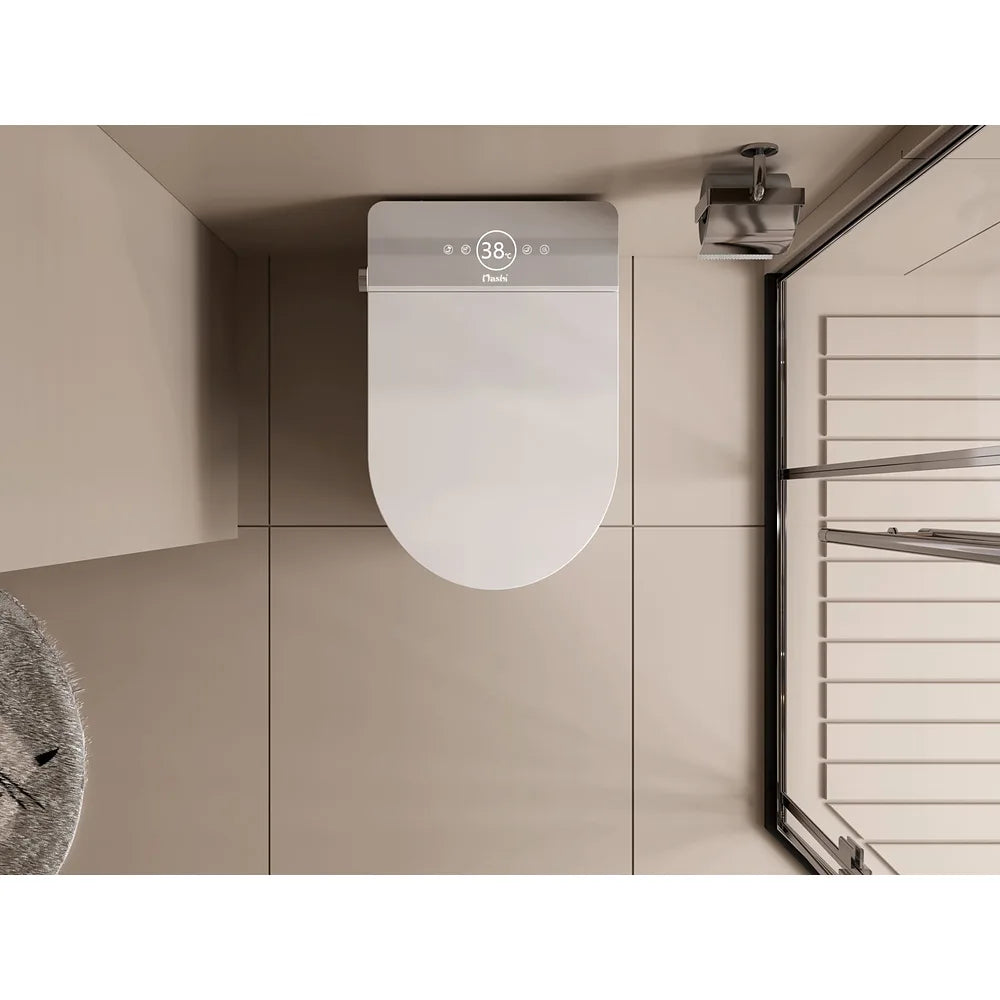 Inodoro Japonés Inteligente con sensor automático fabricado en cerámica blanca Ovian SE Nashi - Vista 3