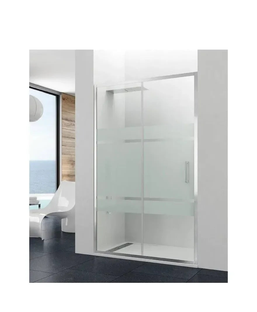 GME PRESTIGE Paroi frontale avec 1 porte coulissante fabriquée en verre sérigraphié