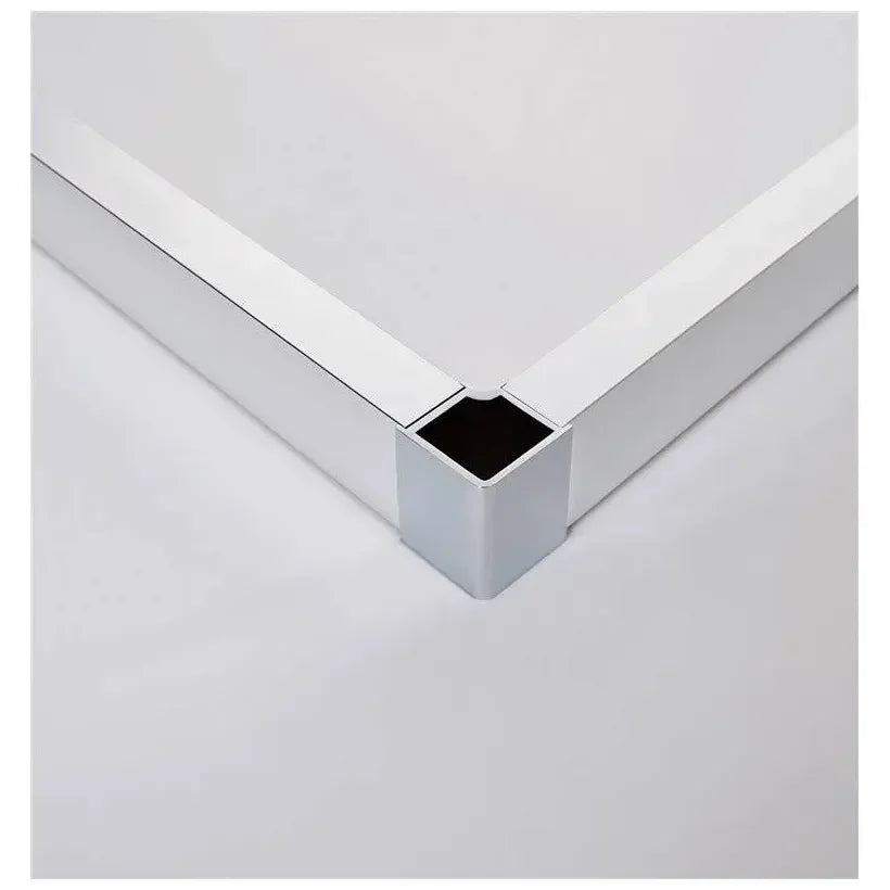 Mampara angular con 2 hojas correderas fabricada en vidrio templado de seguridad de 6 mm de GME