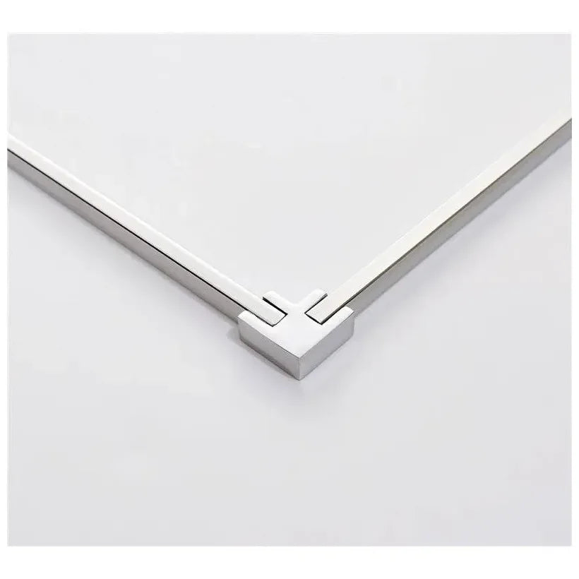 Mampara angular con 2 hojas correderas fabricada en vidrio templado de seguridad de 6 mm de GME