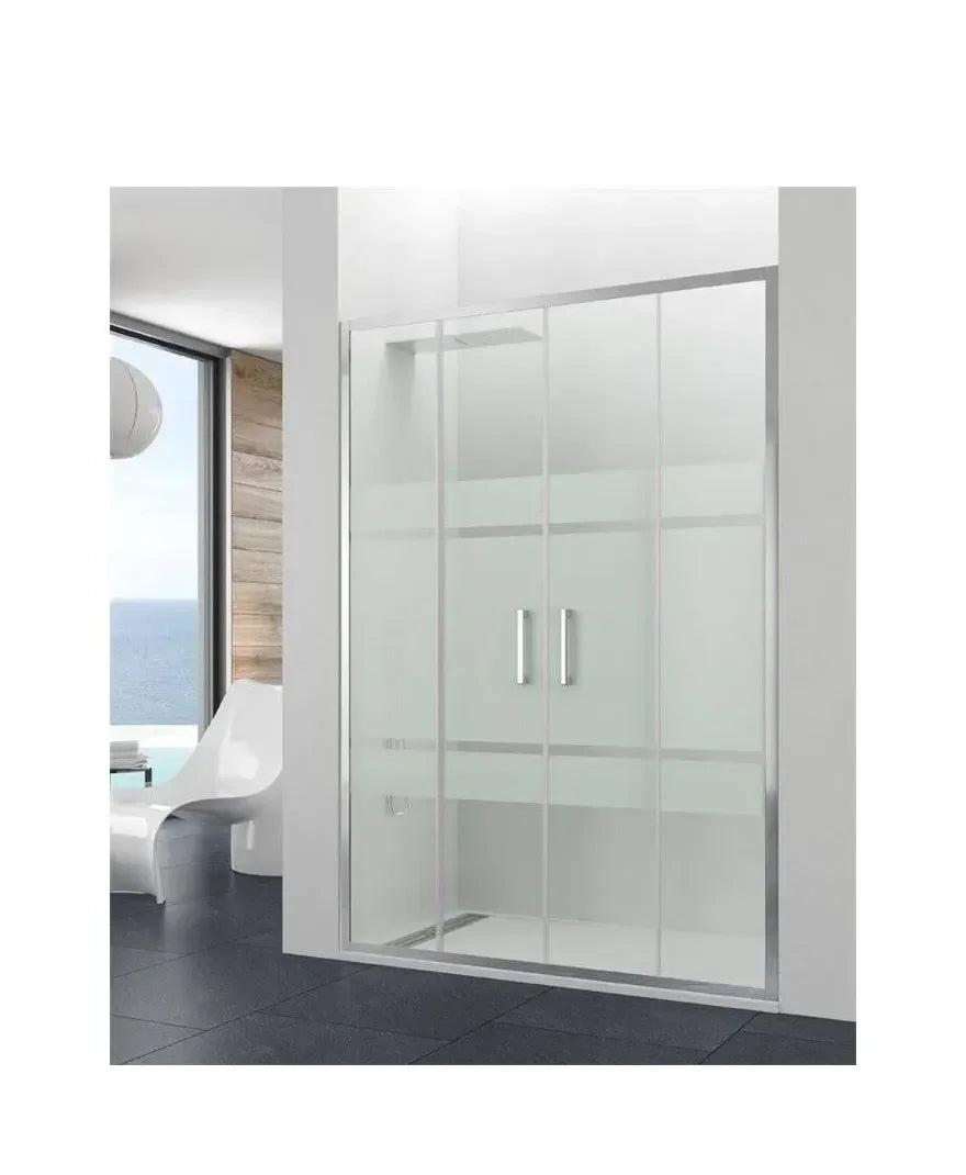 GME PRESTIGE Paroi frontale avec panneaux coulissants fabriquée en verre sérigraphié