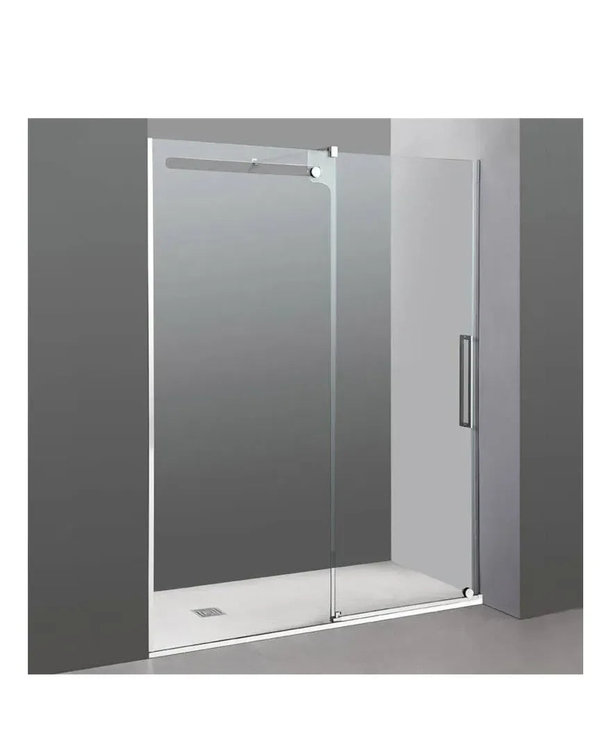 GME VETRUM Paroi frontale 1 coulissante avec profilé en acier inoxydable