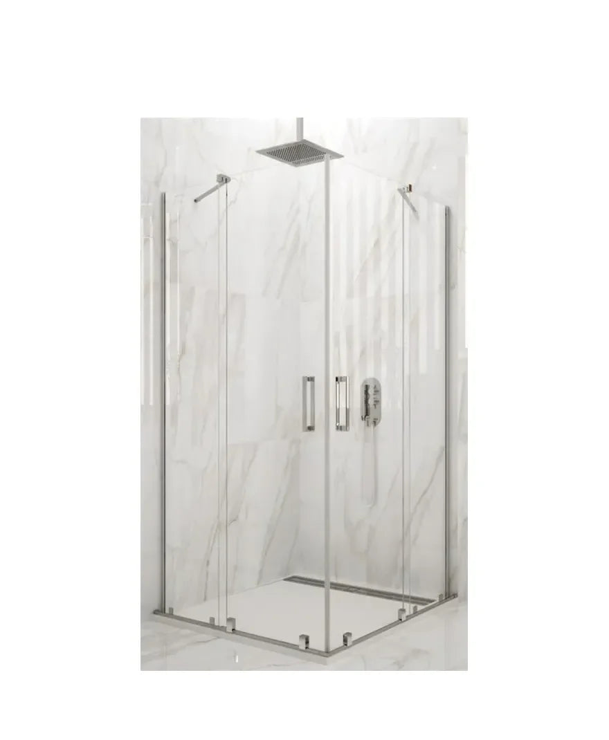 GME VITRO Paroi de douche angulaire avec 2 portes coulissantes et 2 portes fixes