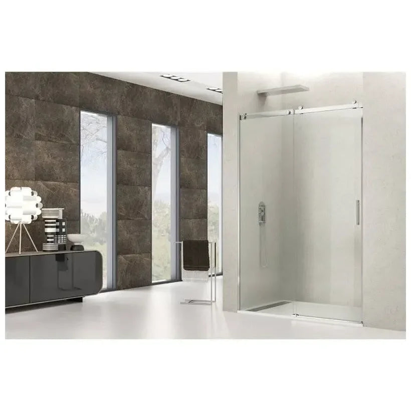 GME ROTARY Paroi frontale 1 coulissante avec profilés et accessoires en acier inoxydable