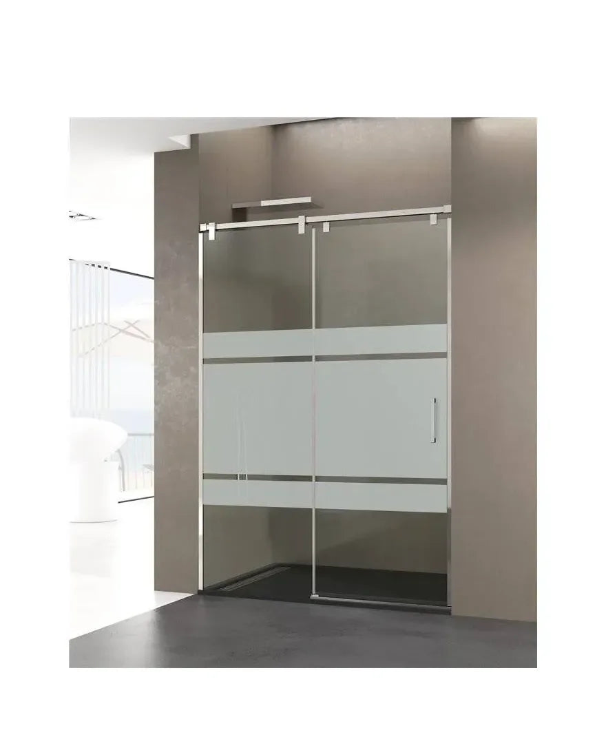 GME FUTURA Pantalla frontale de porte coulissante fabriquée en verre sérigraphié avec accessoires en acier inoxydable