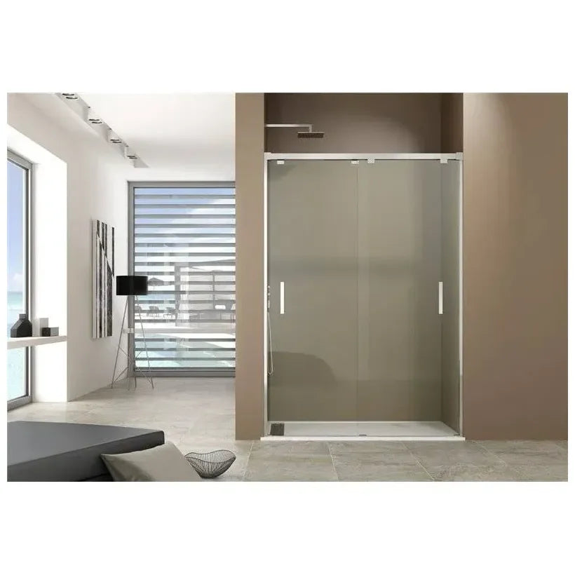 GME BYPASS Paroi frontale à 2 panneaux coulissants en verre trempé de sécurité