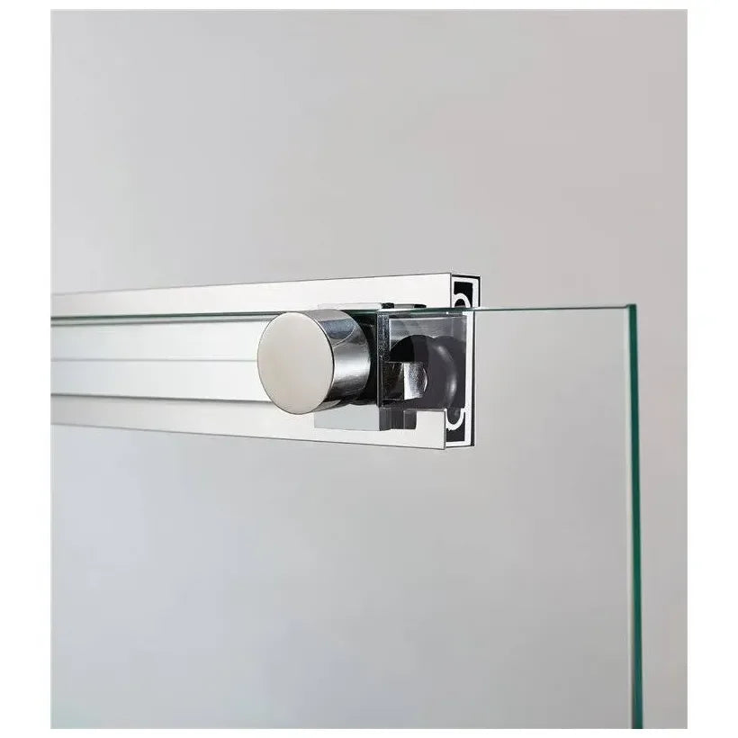 Mampara angular corredera fabricada en vidrio templado de seguridad de 6 mm de GME