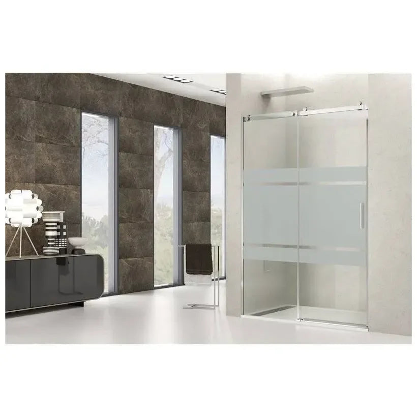 GME ROTARY Paroi frontale à panneaux coulissants fabriquée en verre sérigraphié