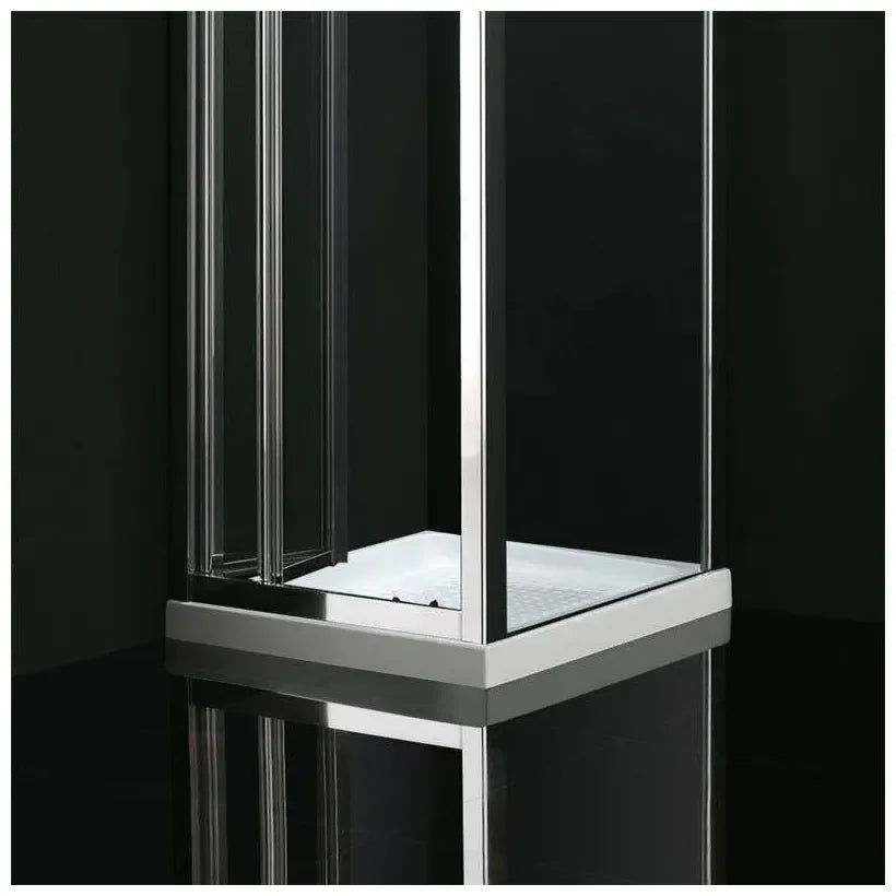 Mampara angular de hojas plegables fabricada en vidrio templado de seguridad de 4 mm de GME