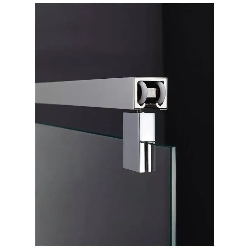 Mampara frontal con 1 hoja corredera en vidrio serigrafiado de GME