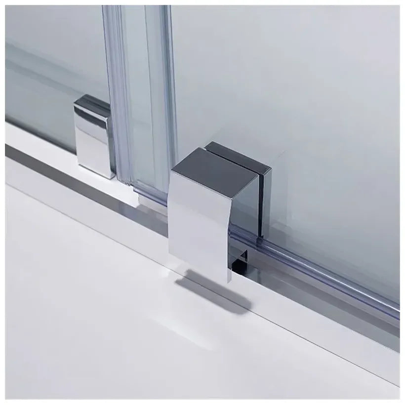 Mampara de ducha de tipo frontal con 2 puertas correderas y 2 hojas fijas de GME