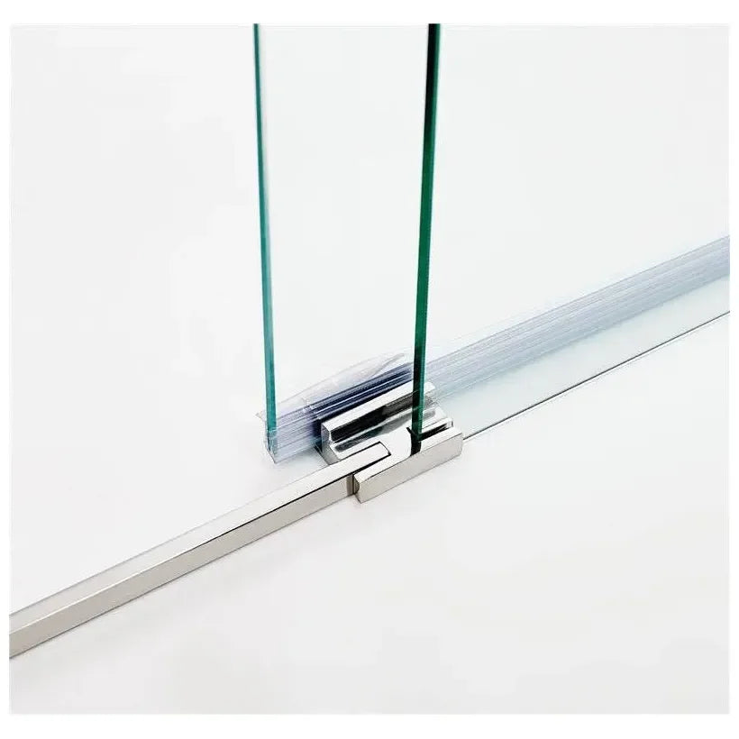 GME FUTURA Paroi angulaire avec 4 panneaux et 2 portes coulissantes, fabriquée en verre trempé de sécurité de 6 mm