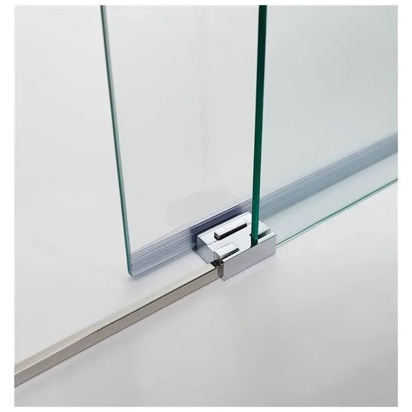 GME ROTARY Mampara angulaire avec 1 porte coulissante fabriquée en verre trempé de sécurité de 6 mm