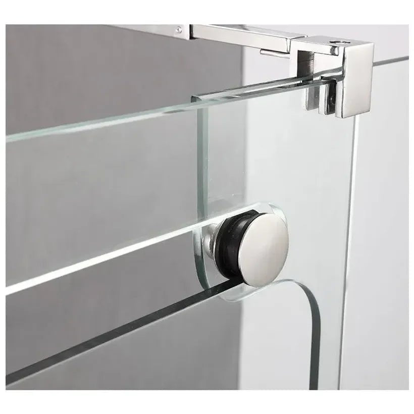 GME VETRUM FREE Paroi frontale coulissante avec profil fabriqué en acier inoxydable