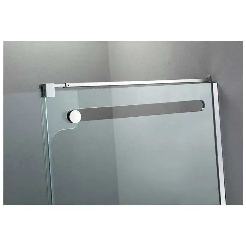 Mampara frontal corredera con perfil fabricado en acero inoxidable de GME